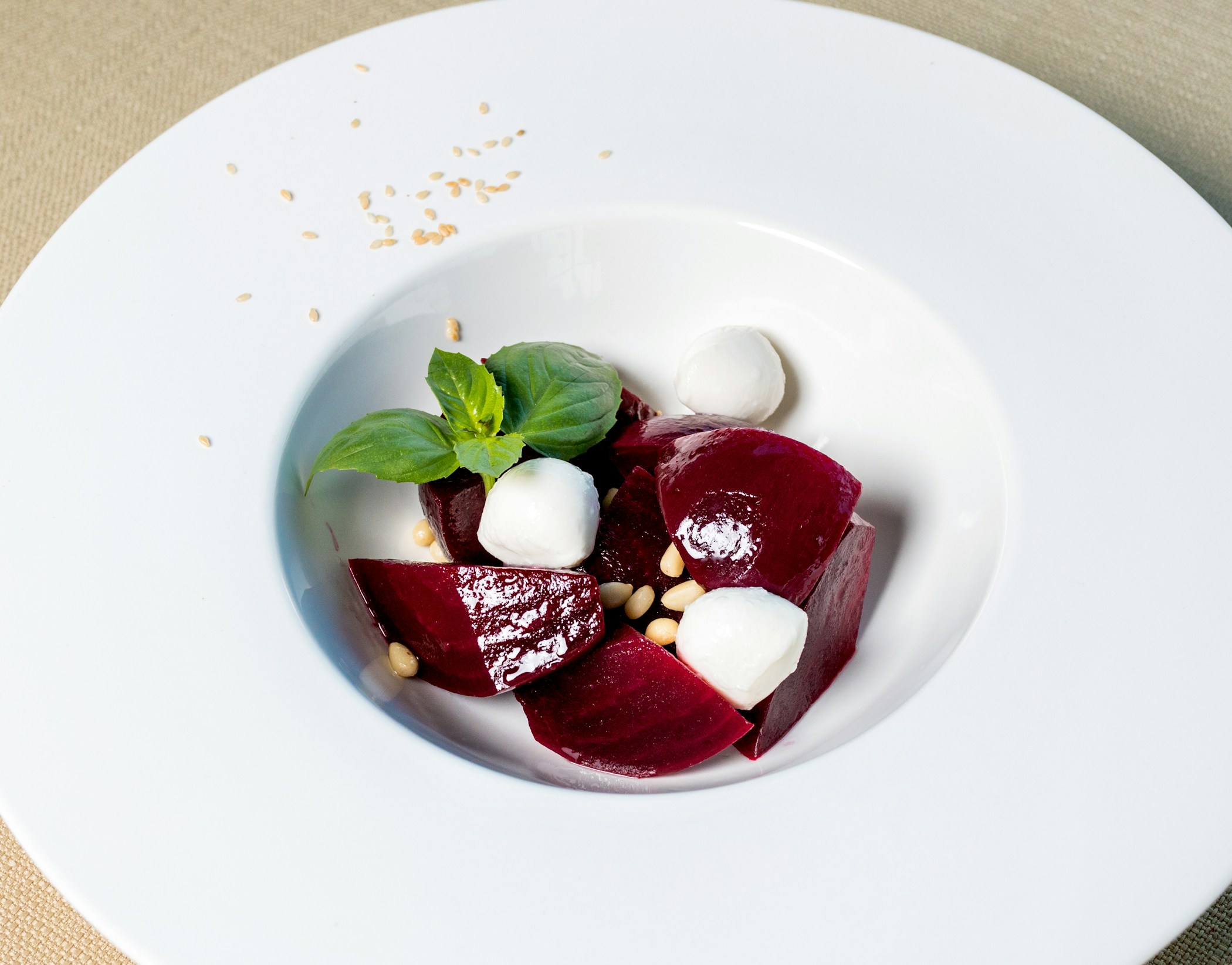 Fresh Beetroot salad close up