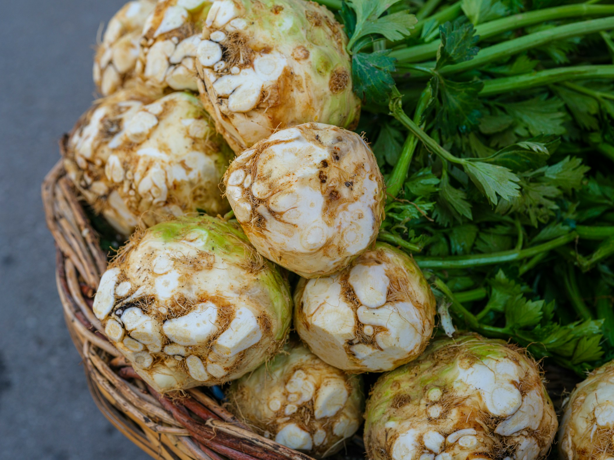 Fresh celery at the market